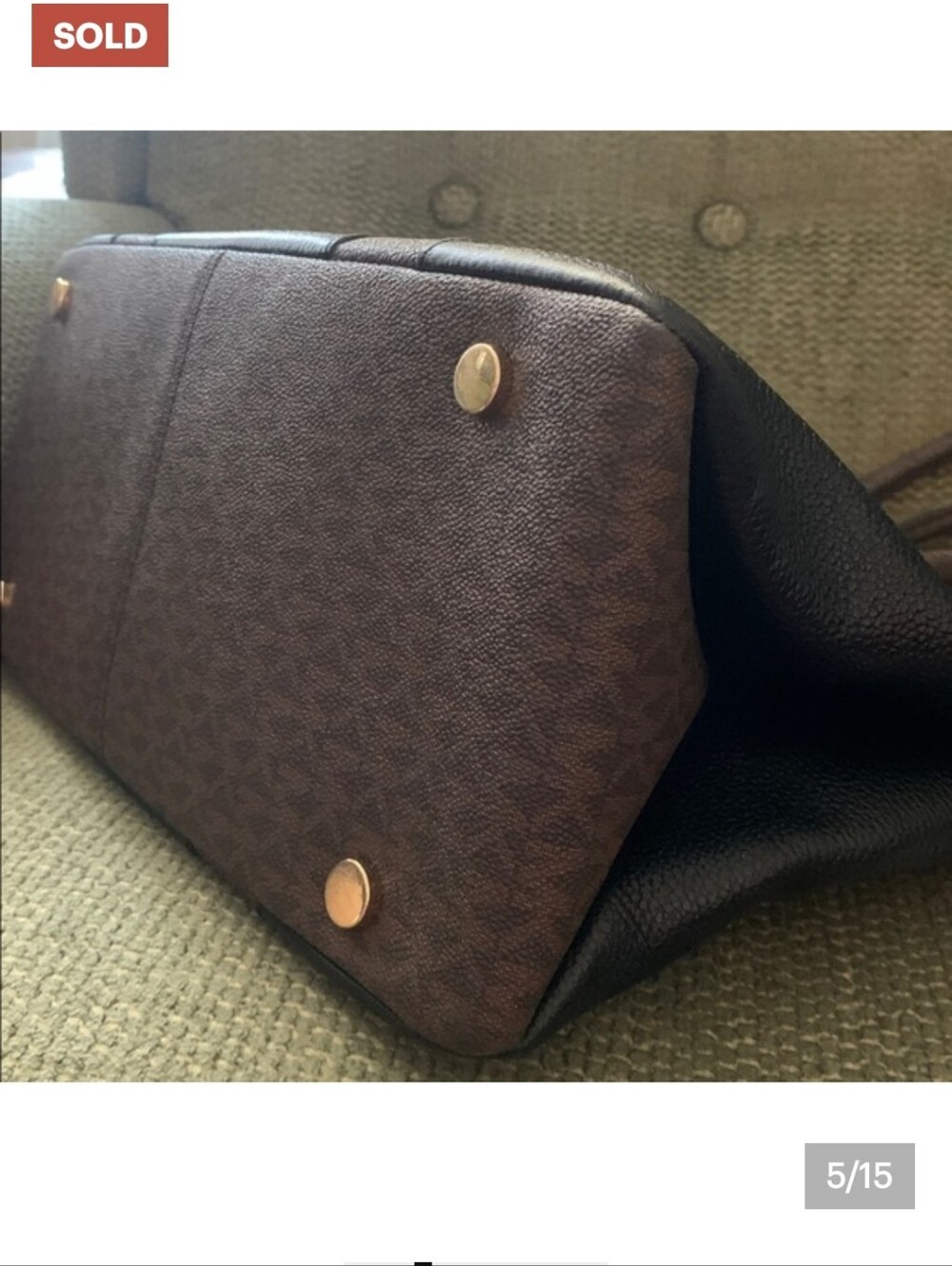 Michael Kors Austin Large Pebbled Leather Satchel- EUC - Picture 6 of 12